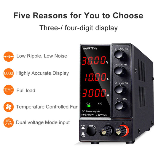 Adjustable DC Power Supply 30-60V 5-10A Bench Source Power Supply