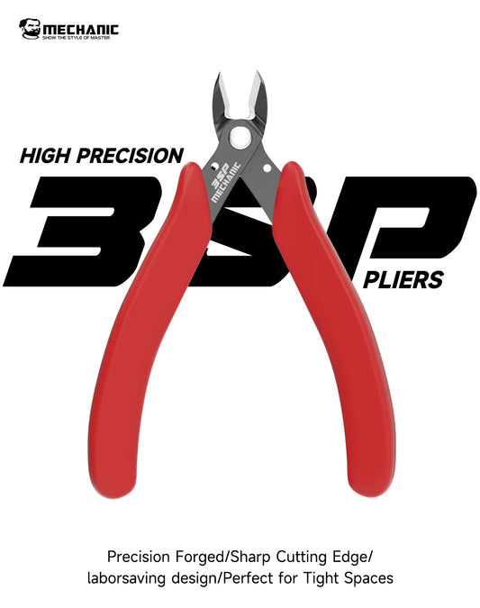 MECHANIC 3SP HIGH PRECISION 5" Precision Diagonal Pliers Cutting Pliers for Wire Cable Cutter High Hardness Hand Repair Tools